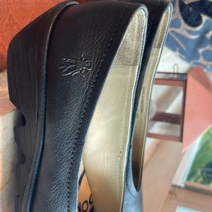 Black leather FLY London shoes